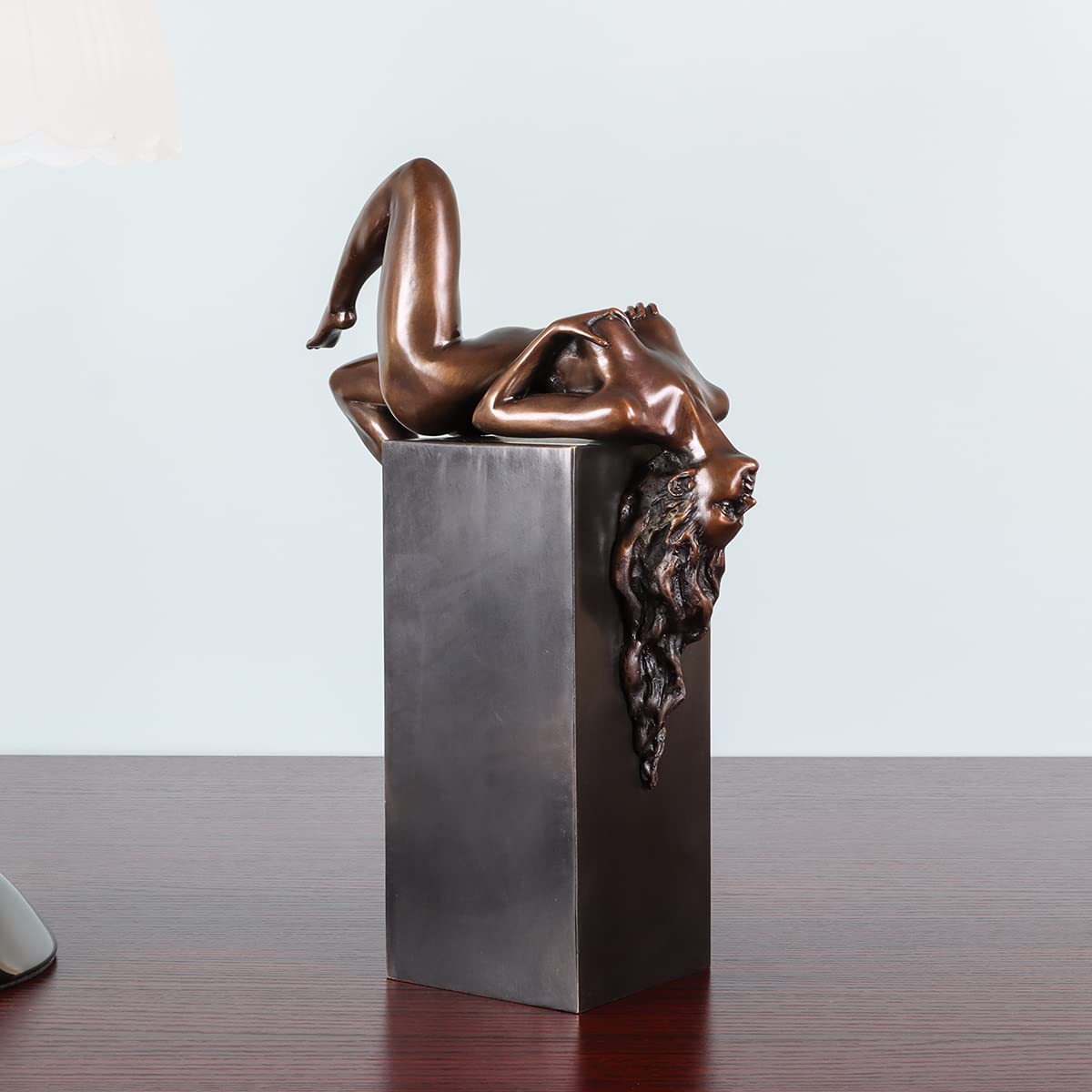 Bronze Reclining Sexy Nude Adult Female Statue Figurine Erotic Naked Woman Sculpture Art Collection