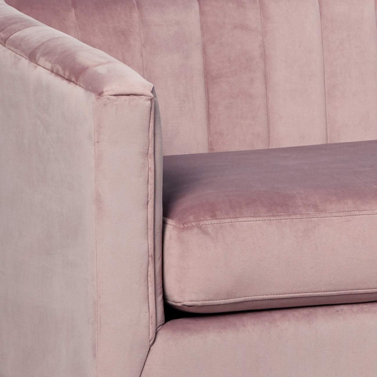 Celeste Upholstered Mid-Century Channel Tufted Sofa, Microfiber Velvet Couch for Living Room,