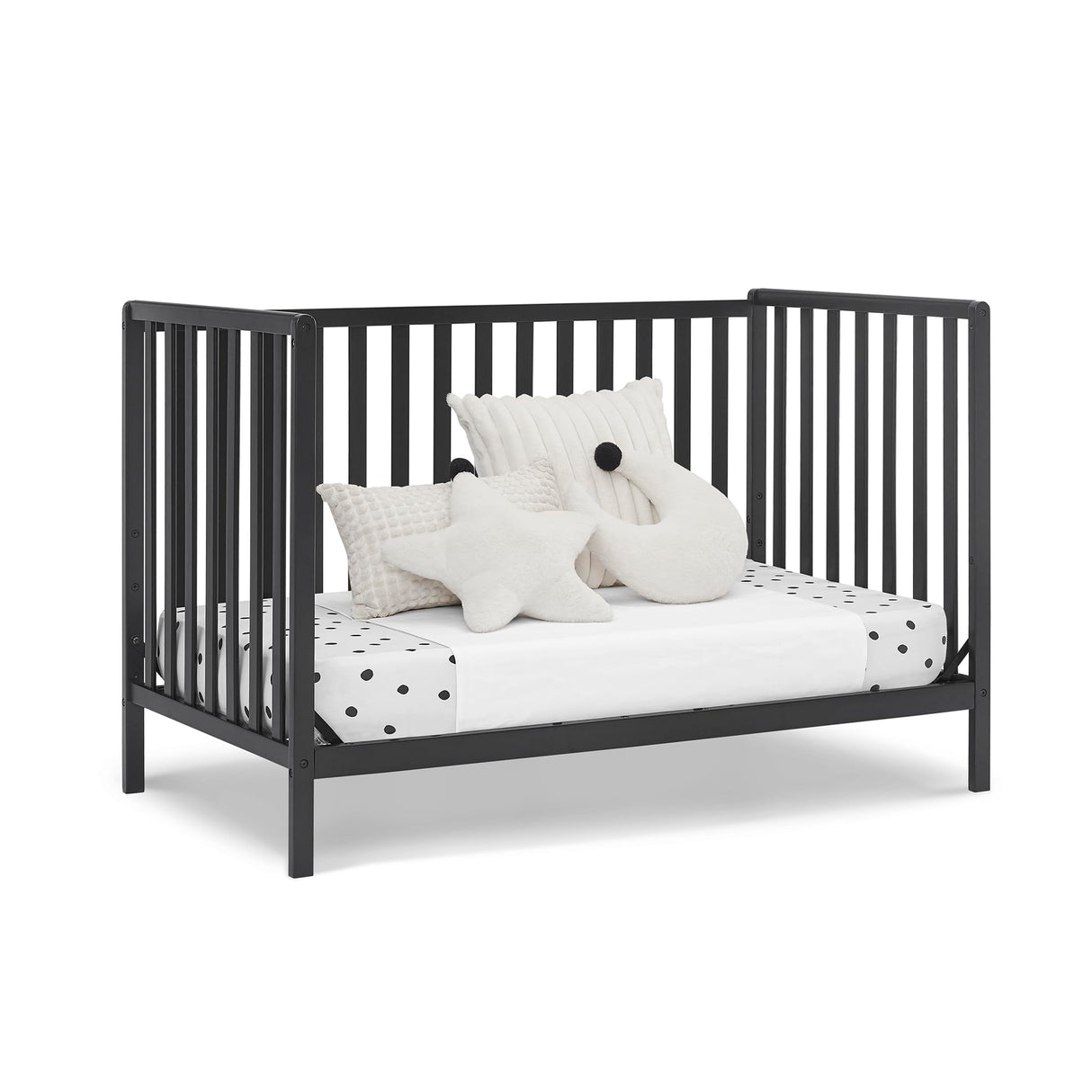 Heartland 4-in-1 Convertible Crib, Black