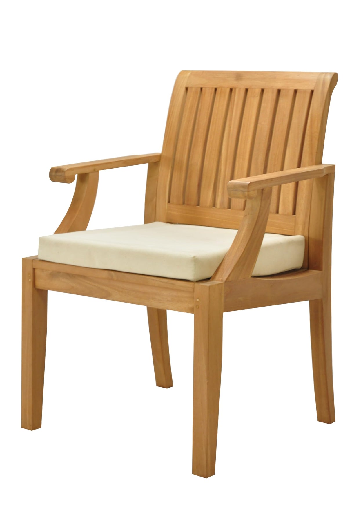 4 Seats 5 Pcs Grade-A Teak Wood Dining Set: 60" Round Table and 4 Lagos Arm