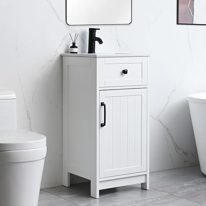 36-Inch Modern Bathroom Vanity with Sink, Large Freestanding Storage Cabinet