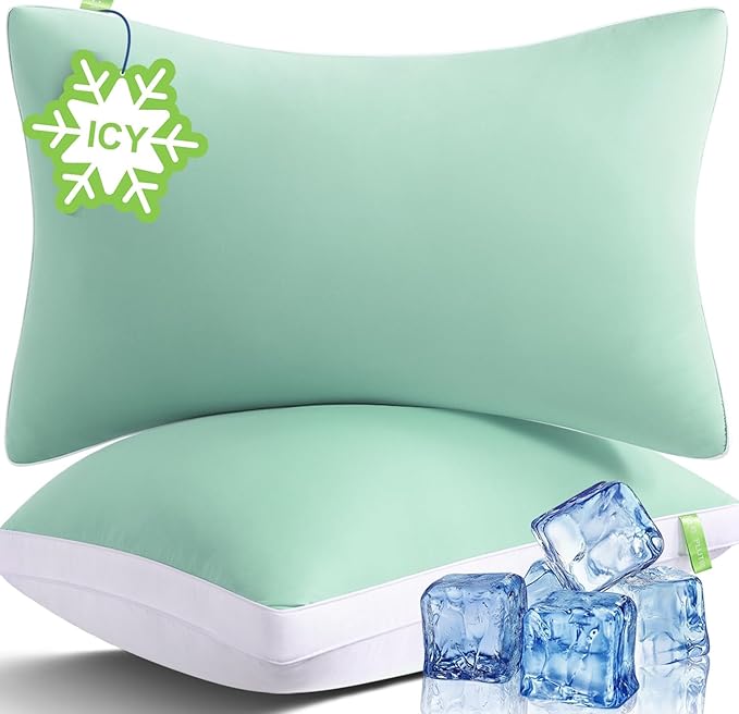 Cooling Bed Pillows King Size Set of 2, Cool for Hot Sleepers
