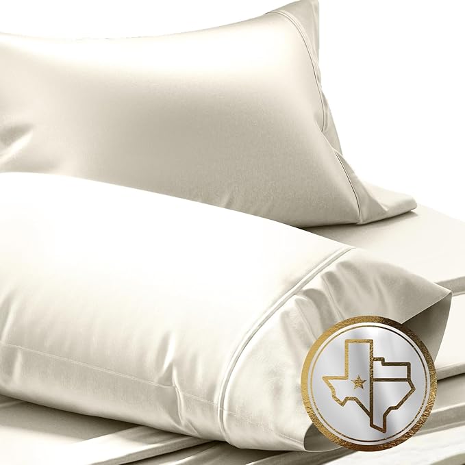 Luxury Egyptian Cotton King Pillow Cases Set of 2-1000 Thread Count Pillowcases