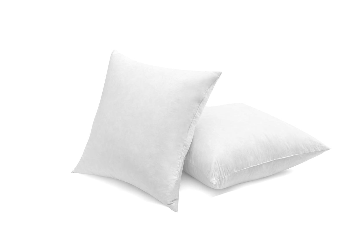 Luxury Goose Down Feather Pillow Inserts - 20x20IN, Double Layered Down-Proof Design