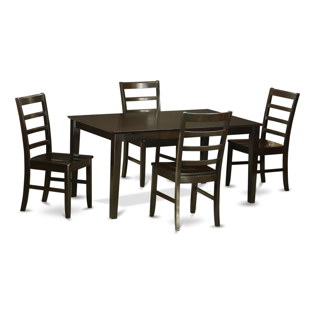 Furniture CAPF5-CAP-W 5 Piece Dining Room Table Set Includes a Rectangle Kitchen Table