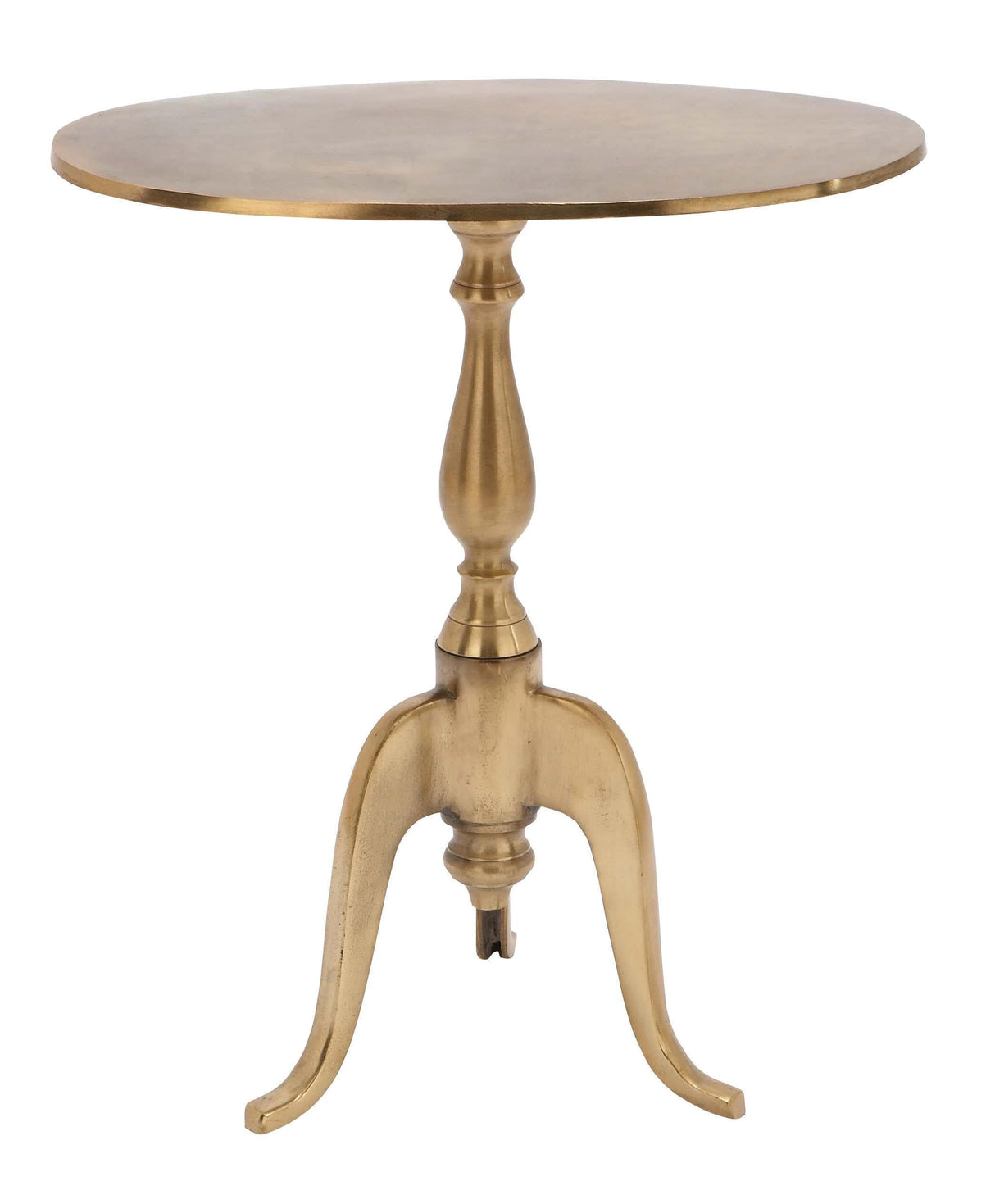79 Aluminum Metal Side End Accent Table, 19" x 12" x 21", Gold