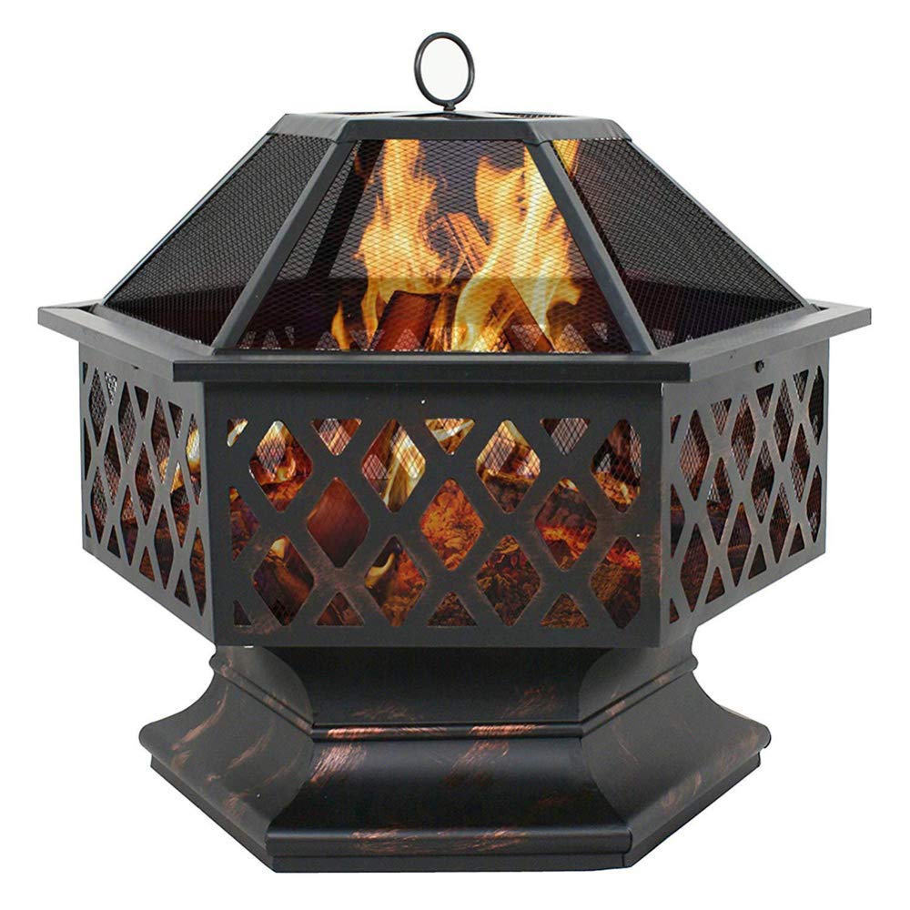 Design Portable Metal Fireplace Stove with Mesh Cover for Fireplace Wood Stove