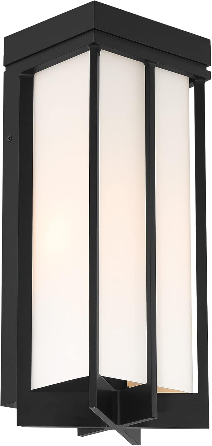 EADS 1-Light Integrated LED Outdoor Wall Lantern Sconce