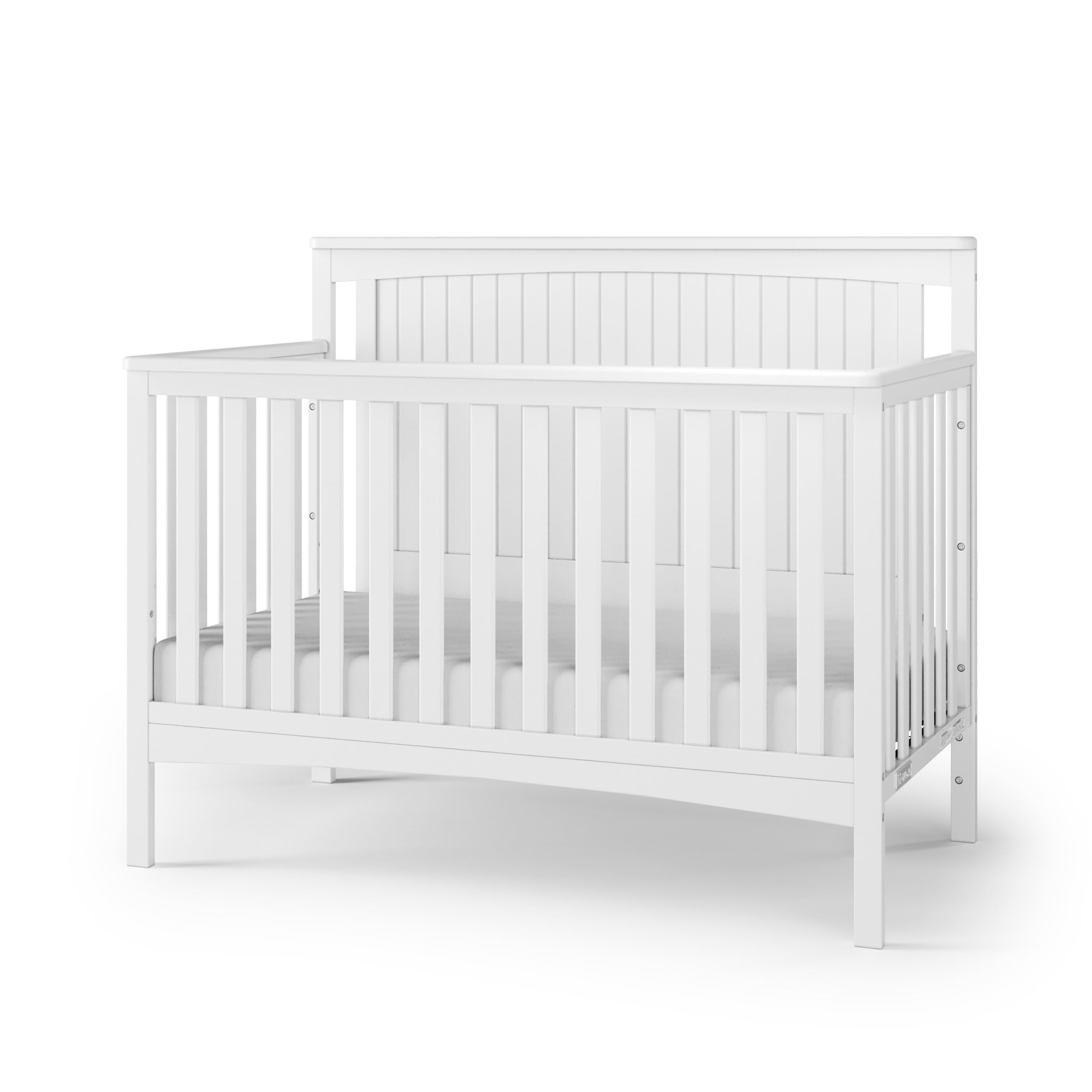 Scout 4-in-1 Convertible Crib, Baby Crib Converts to Day Bed, Toddler Bed and Full Size Bed