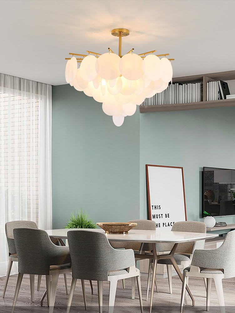 DELIPUSHI Modern Chandelier Fengling Design Chandelier is Suitable for Living Room, Bedroom, Dining Room, Hotel Room Decoration E14 Light