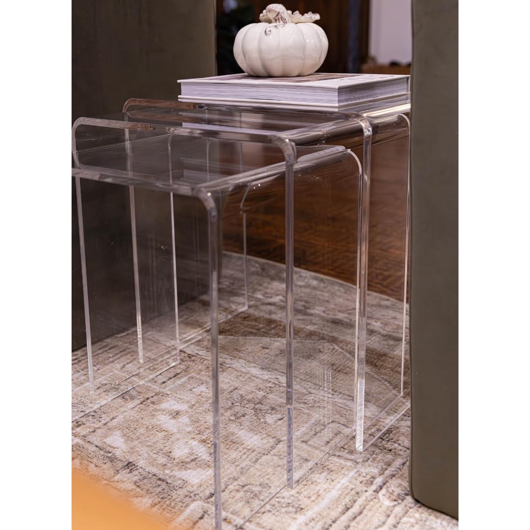 Nesting Tables Set of 3 | Compact Storage Great for Small Spaces | Side Table