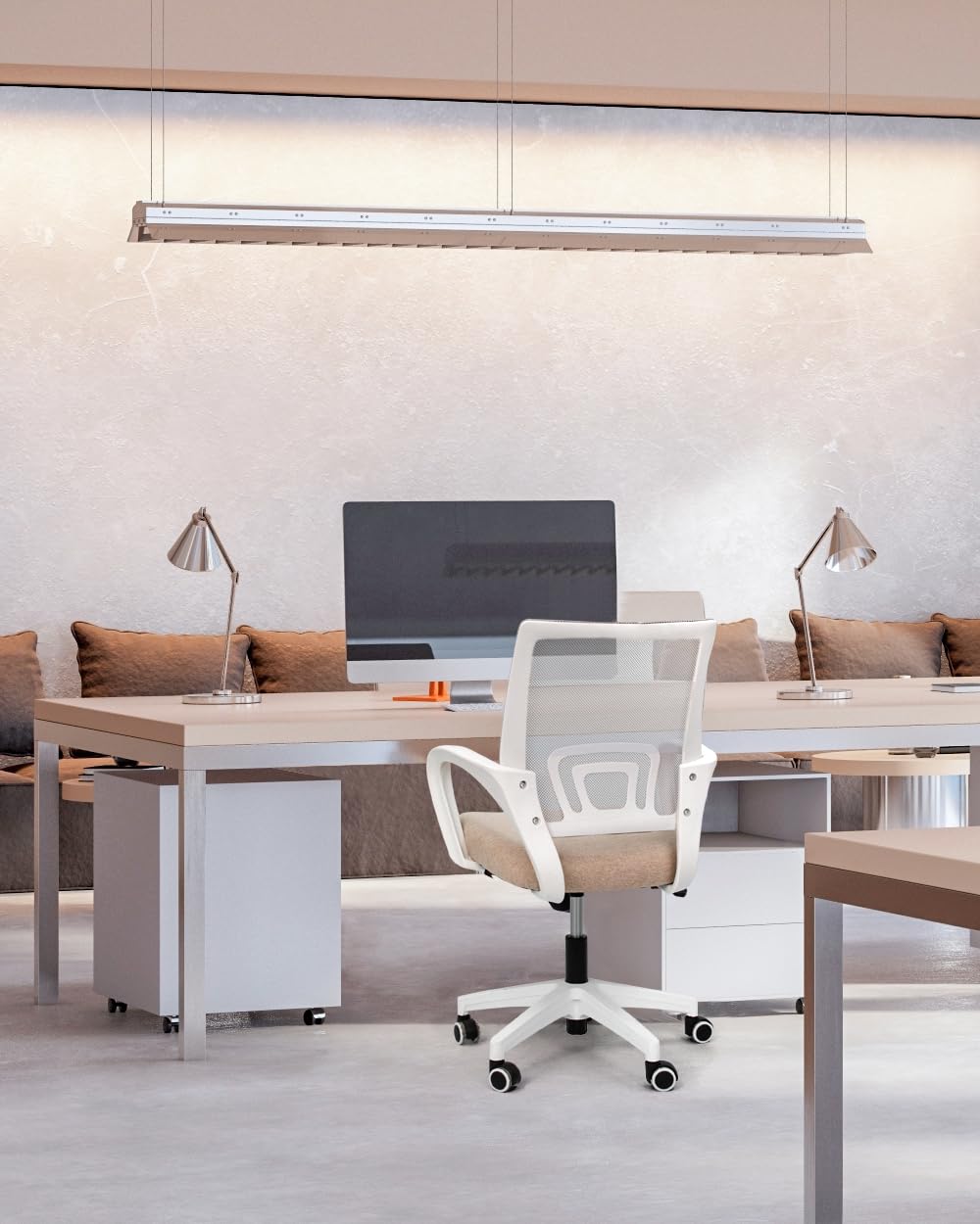 Office Chair Computer Desk Chair Gaming Ergonomic Mid Back Cushion Lumbar Support