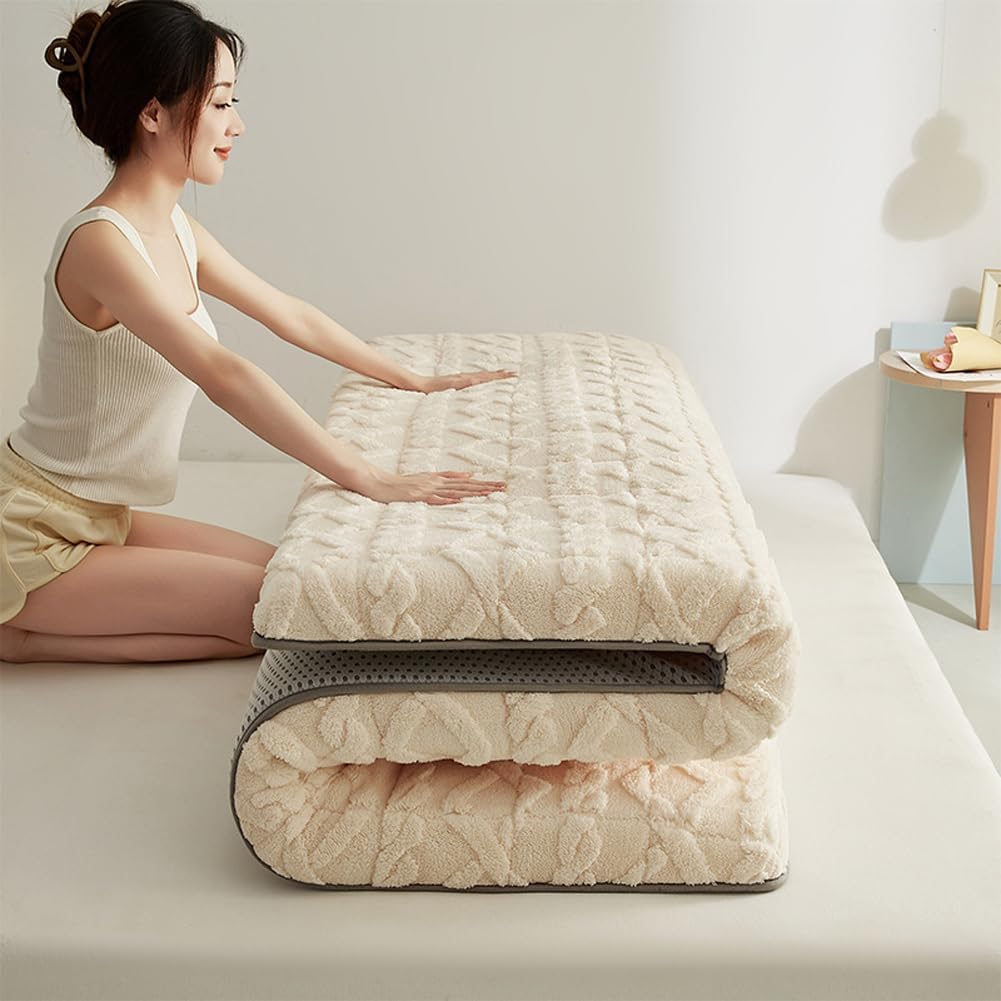 Fluffy Plush Mattress Japanese Futon Mattress College Dorm Room Folding Mattres