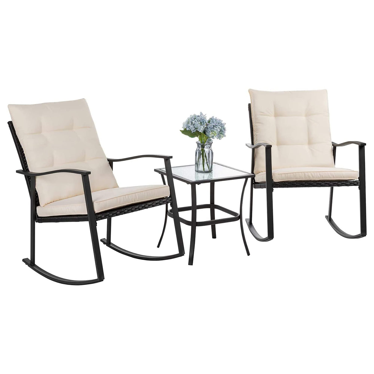 Outdoor 3-Piece Rocking Bistro Set