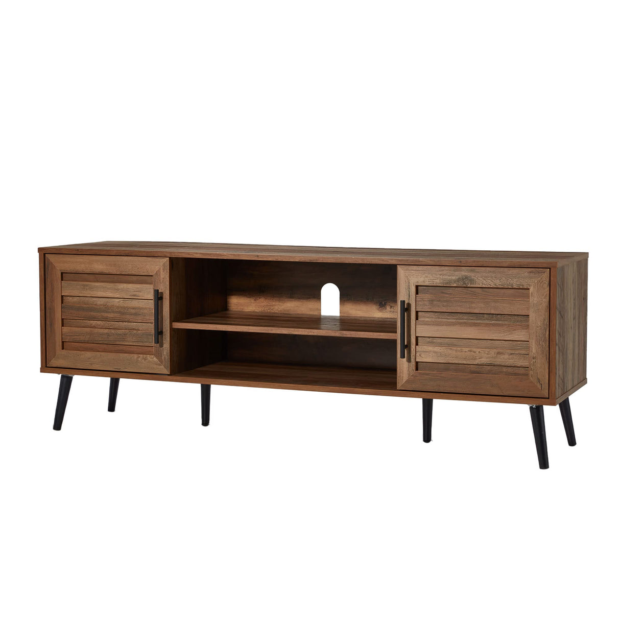 Mid Century Modern Wooden TV Stand Entertainment Center Console