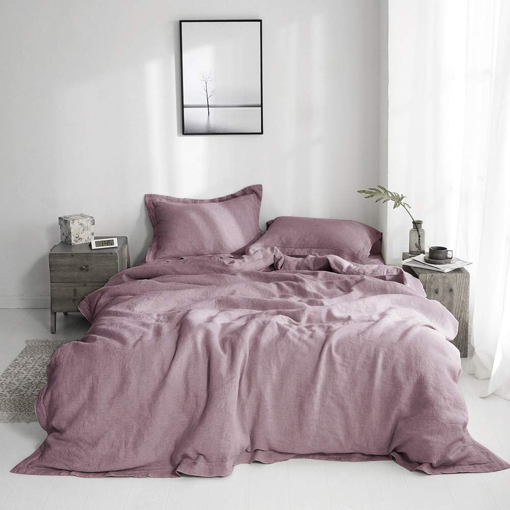 3 Pieces Soft Farmhouse Comforter Set with Button Closure,1 Duvet Cover