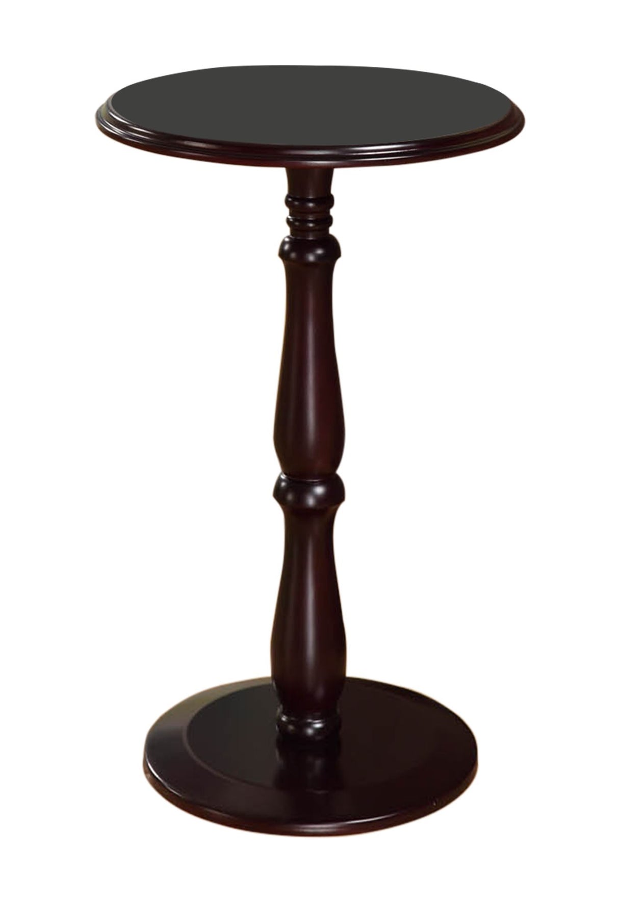 Dark Cherry Finish Wood Plant Stand Accent Side End Table
