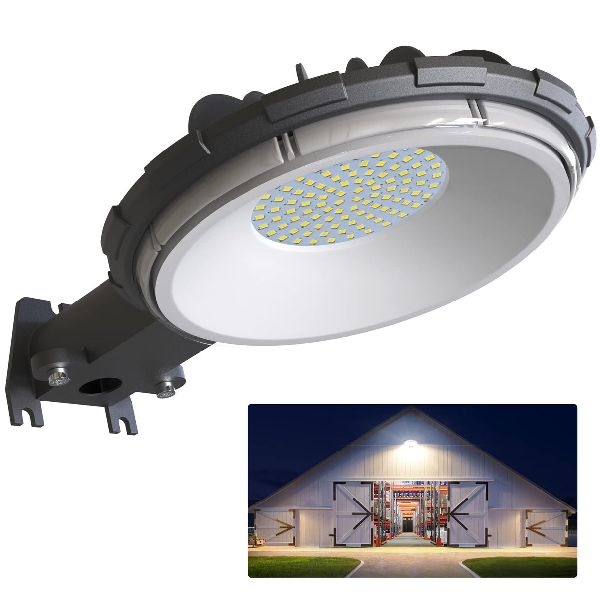 LED Barn Light, Dusk to Dawn Outdoor Lighting with 80W 10000LM 5000K Daylight