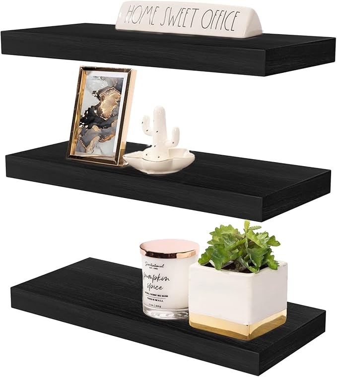 Floating Shelves Set of 3,Wall Shelves for Bedroom, Bathroom, Kitchen, Living Room