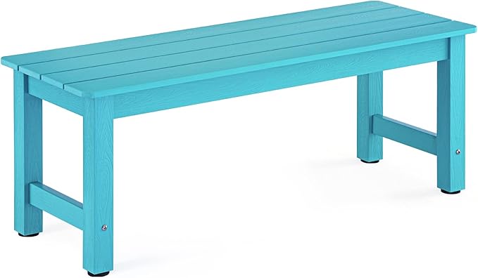 Outdoor Bench, 2-Person Poly Lumber Garden Bench