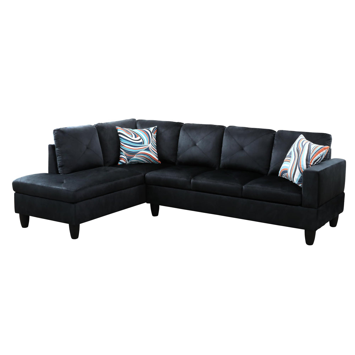 97" W Sectional Sofa with Chaise, Modular Sectional Sofa for Living Room