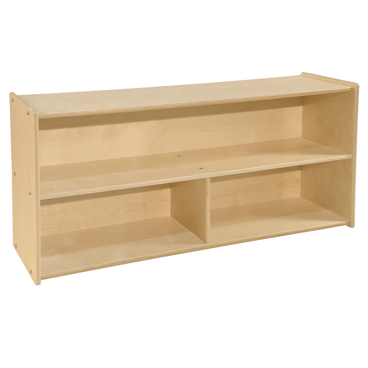 2-Shelf Kids Bookshelf & Toy Storage Organizer | 3-Section Montessori Shelves for Home