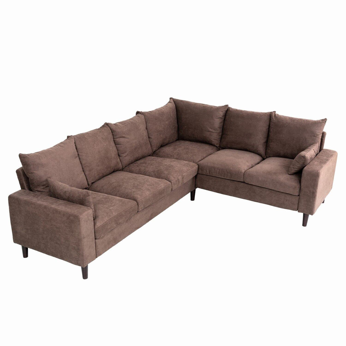 Panana 6-Seater Linen Sectional Corner Sofa with Cushion Back