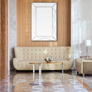 43" Painted Rectangle Accent Mirror Wall Mounted with Metal Frame