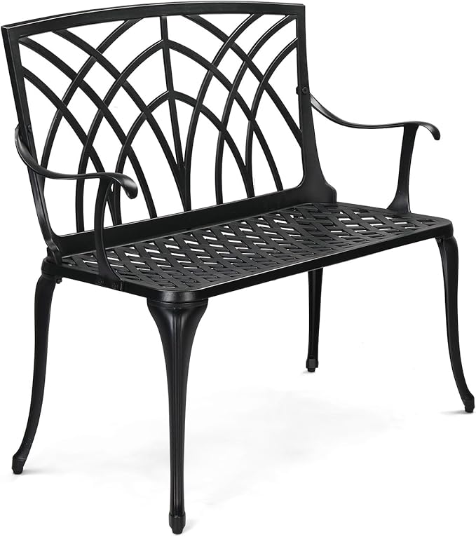 Outdoor Bench - Cast Aluminium Garden Bench