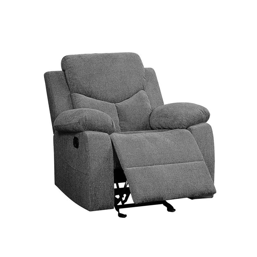 Acme Kalen Chenille Glide Recliner in Gray