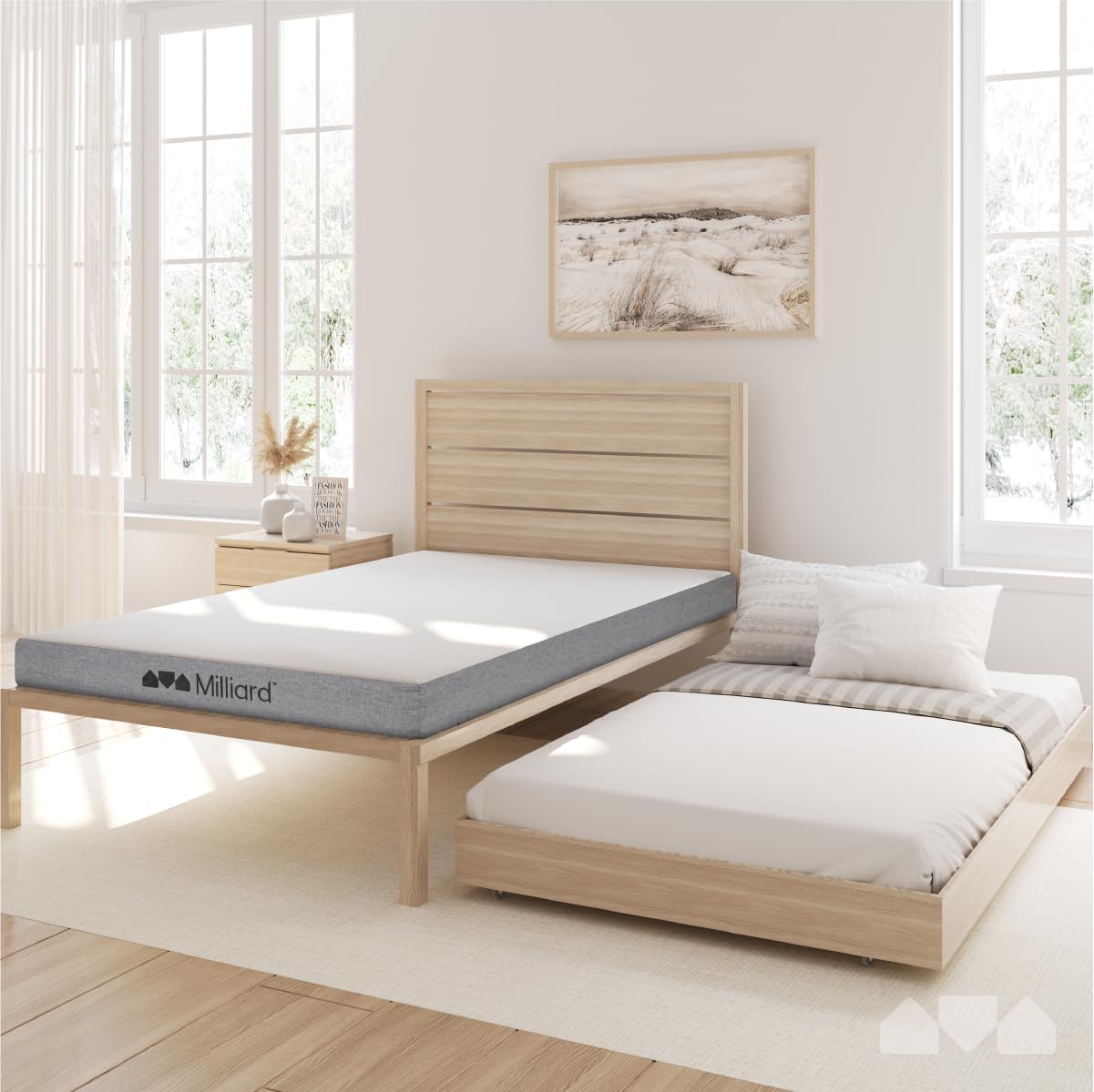 5 in. Memory Foam Mattress Cot - for Bunk Bed,