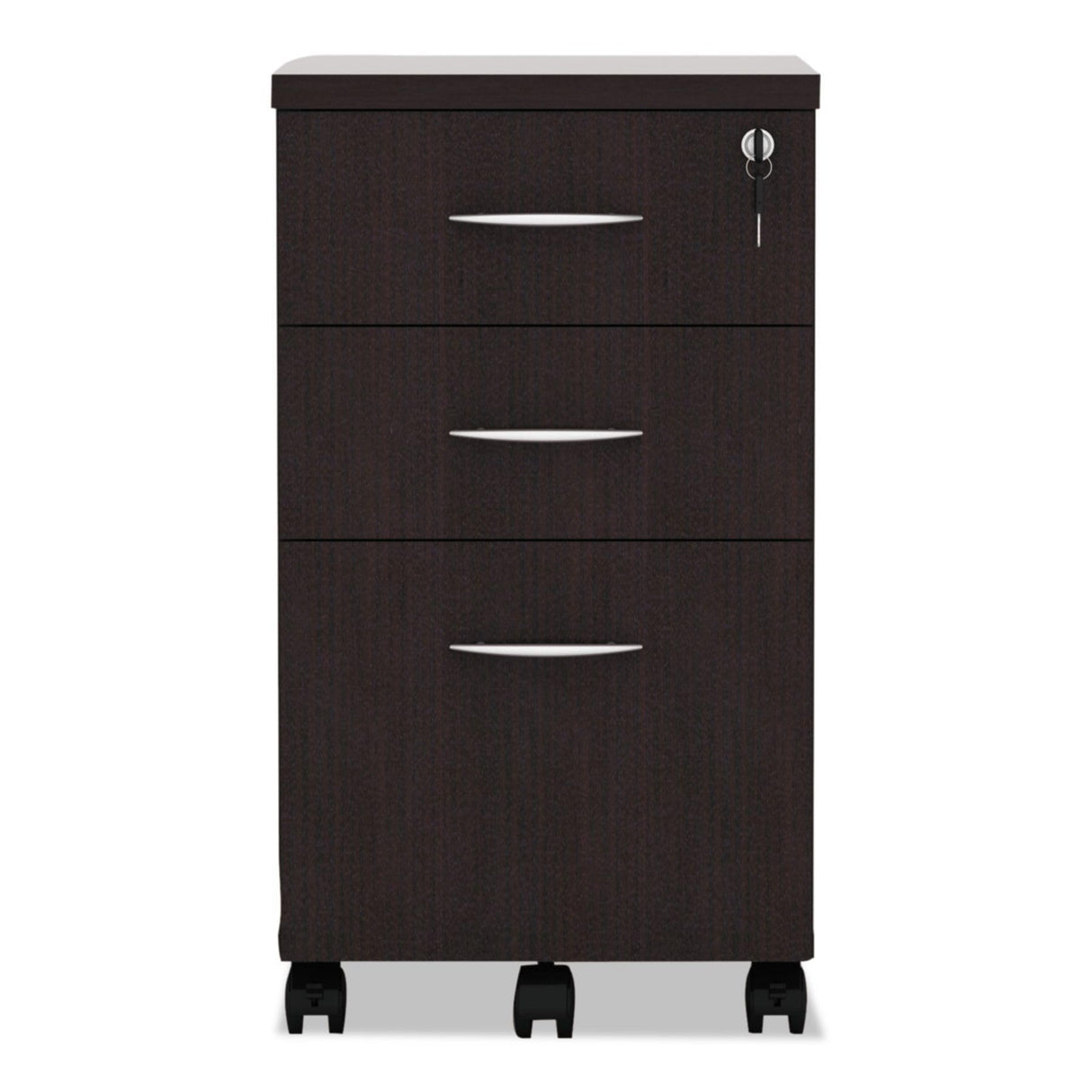 572816ES 15.88 in. x 20.5 in. x 28.38 in. Valencia Series 3-Drawer Mobile File Pedestal