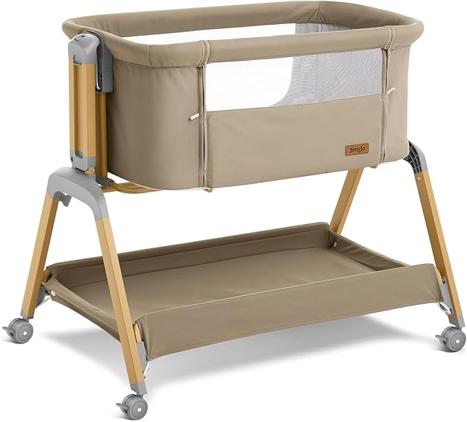 3 in 1 Baby Bassinet, Rocking Bassinets with Comfy Mattress and Wheels
