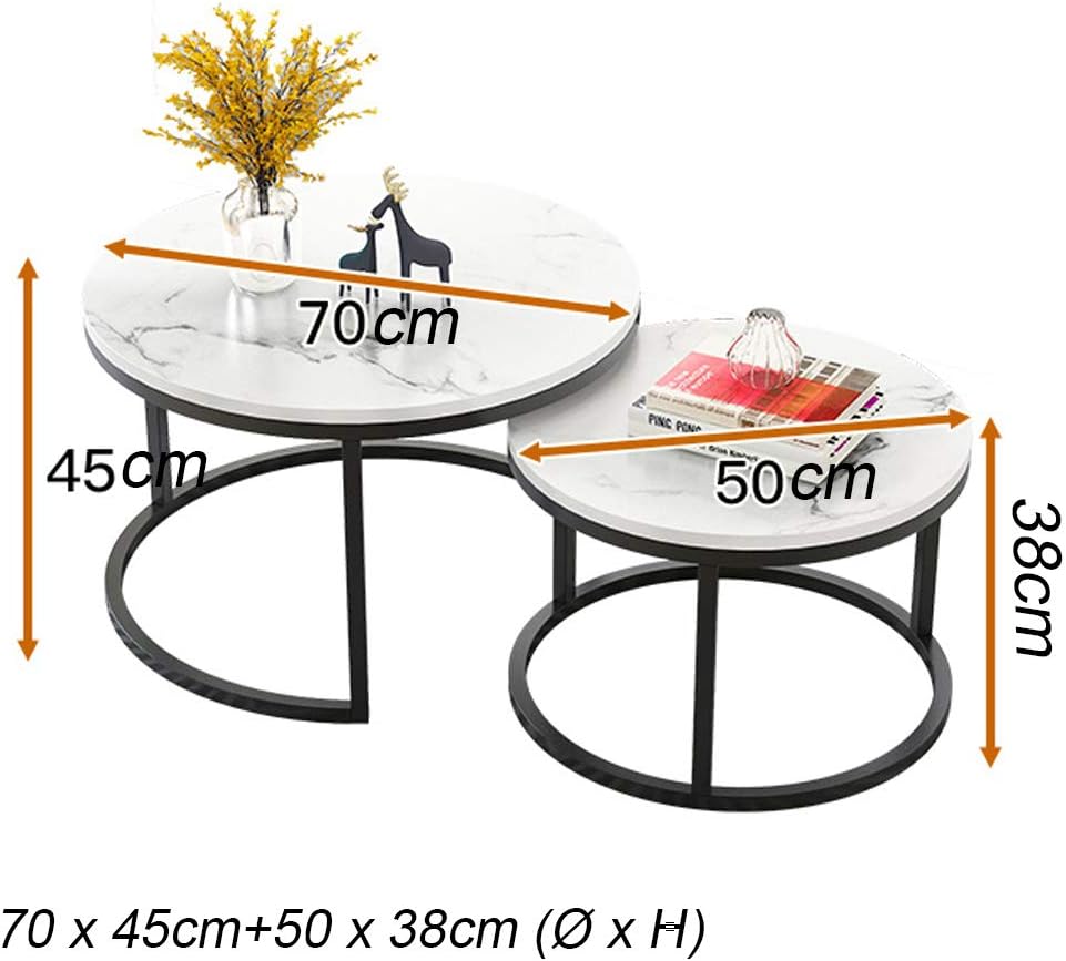Simple Stackable Coffee Table,Living Room Round Nesting Tables