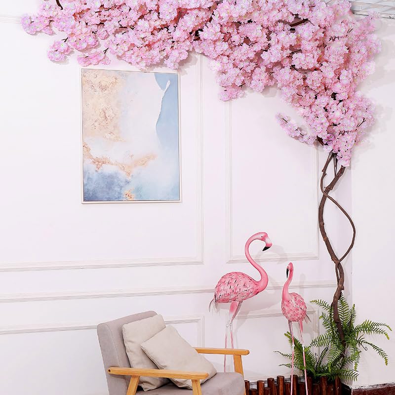 artificial Cherry Blossom Tree 8.5 FT Tall Champagne Cherry Blossom Vines Tree Arch Pink