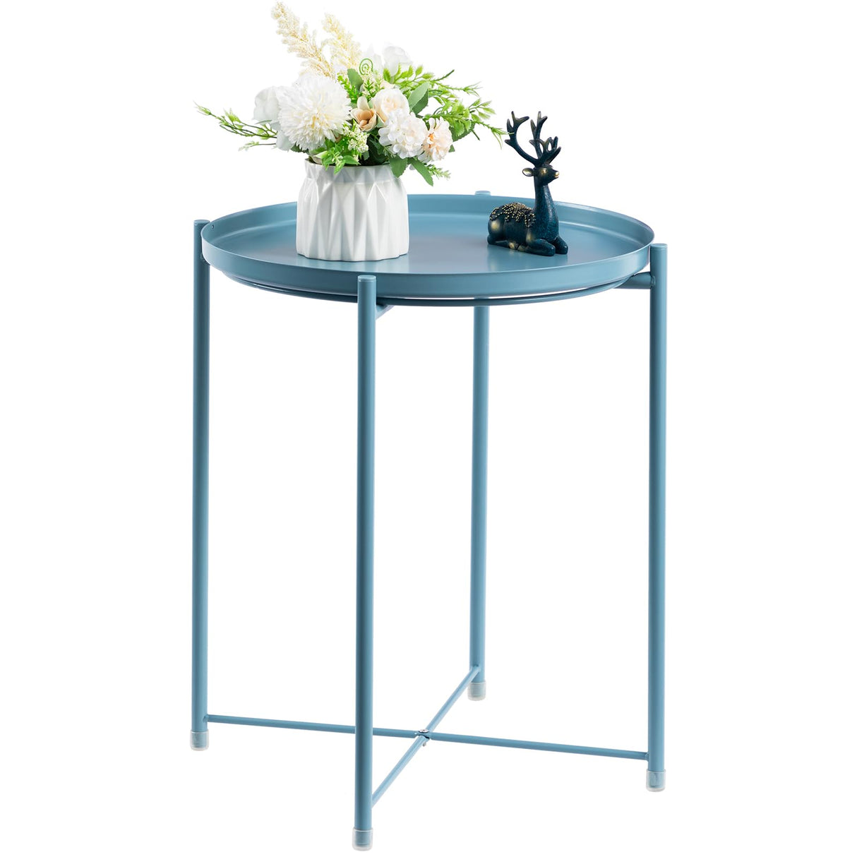 Tray Metal End Table, Sofa Table Small Round Side Tables