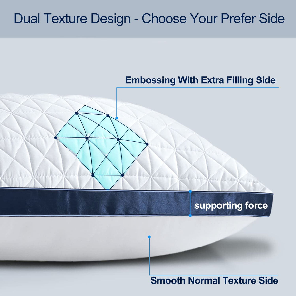 King Size Pillows Set of 2 - Cooling Hotel Luxury Bed Pillows for Sleeping 2 Pack, Supportive Breathable Down Alternative Gusseted Pillow for Side Stomach or Back Sleepers