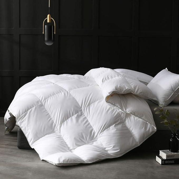 Down Feather Fibers Comforter King Size Luxurious All Seasons Duvet Insert