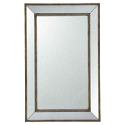 43" Antique Rectangle Accent Mirror Wall Mounted with Frame