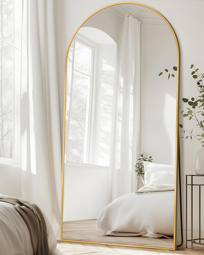 Full Length Mirror with Stand,  Arched Full Body Mirror
