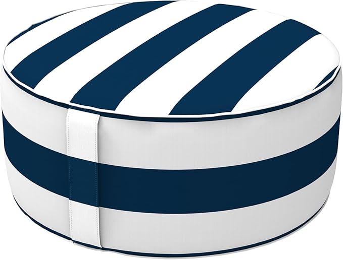 Outdoor Pouf Ottoman, Inflatable Ottomans for Patio, Porch and Beach