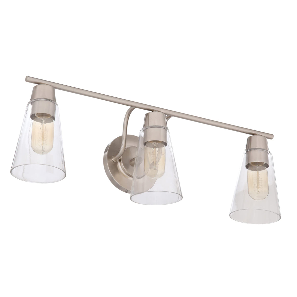 Echo 3-Light Bathroom Vanity Light Fixture, Satin Platinum, 87803-SP