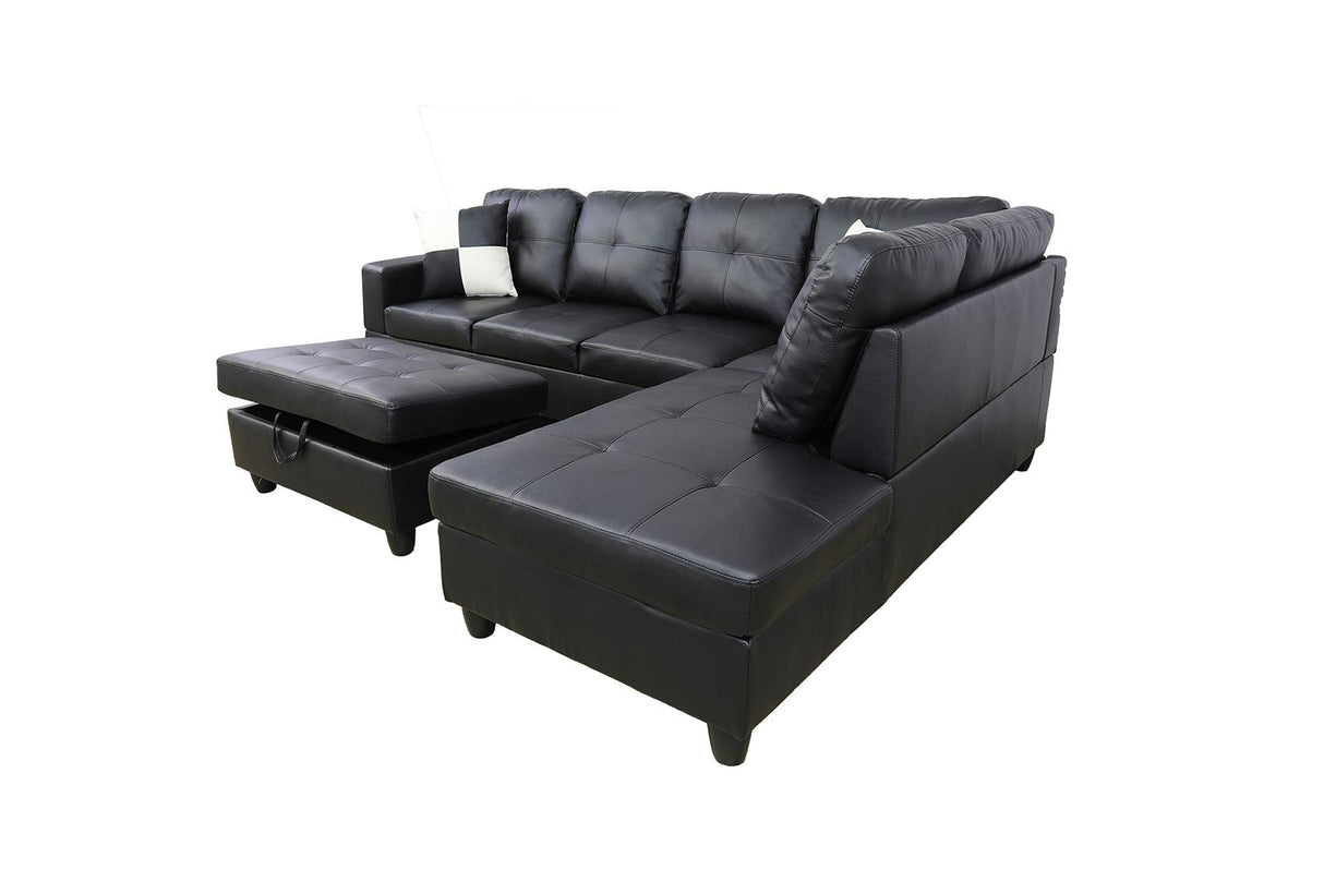 3 PCS Living Room Set, Sectional Sofa Set, L-Shape Couch in Home