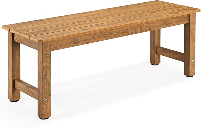 Outdoor Bench, 2-Person Poly Lumber Garden Bench