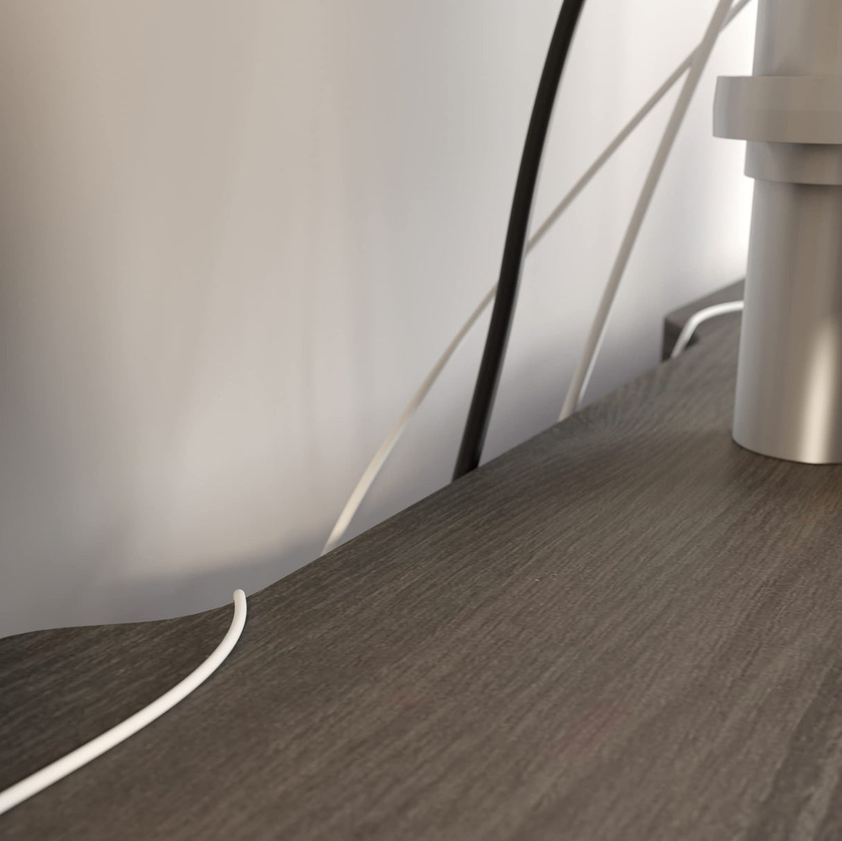 Miscellaneous Office Gaming Desk, L: 59.06" x W: 23.47" x H: 29.96", White finish