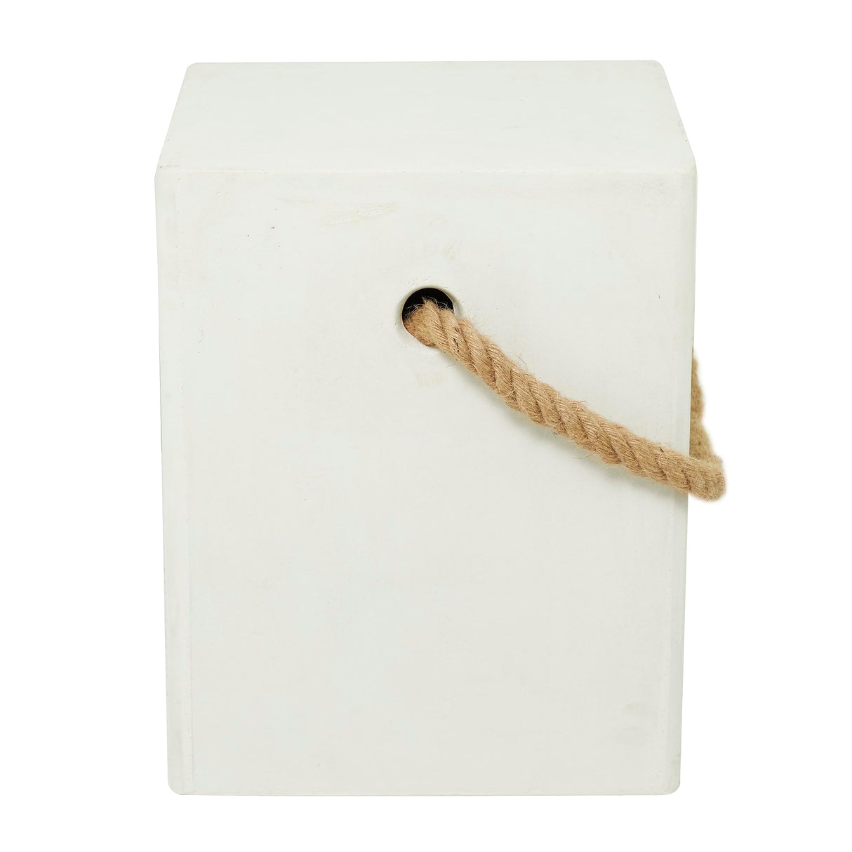 Magnesium Oxide Lightweight Outdoor Accent Table with Rope Handle