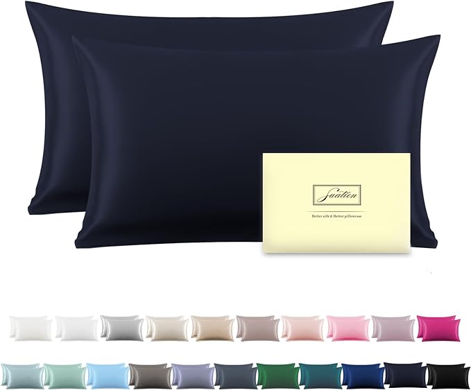 Mulberry Silk Pillowcase for Hair and Skin Standard Size 20"X 26" with Hidden Zipper