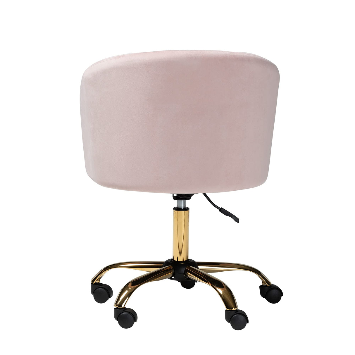 Office Chair, One Size, Blush Pink/Gold