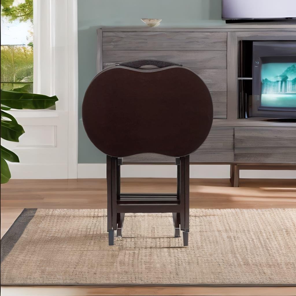 Wood Dylan 5-Piece Oversize Snack Table Set