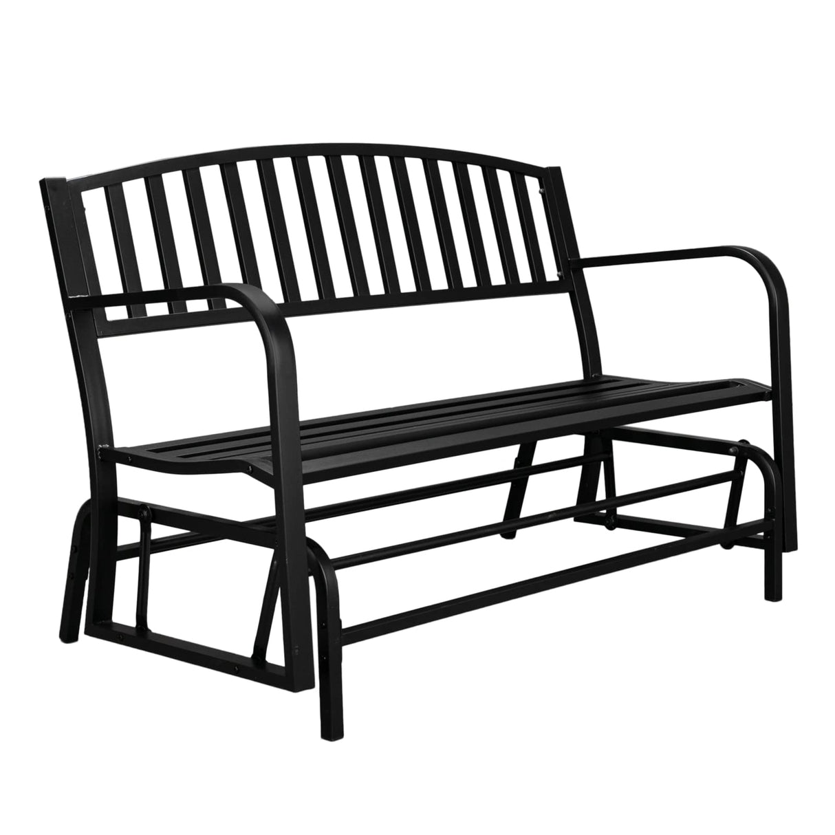 50 inch Outdoor Glider Bench Metal Outdoor Bench Porch Glider Rocking Bench